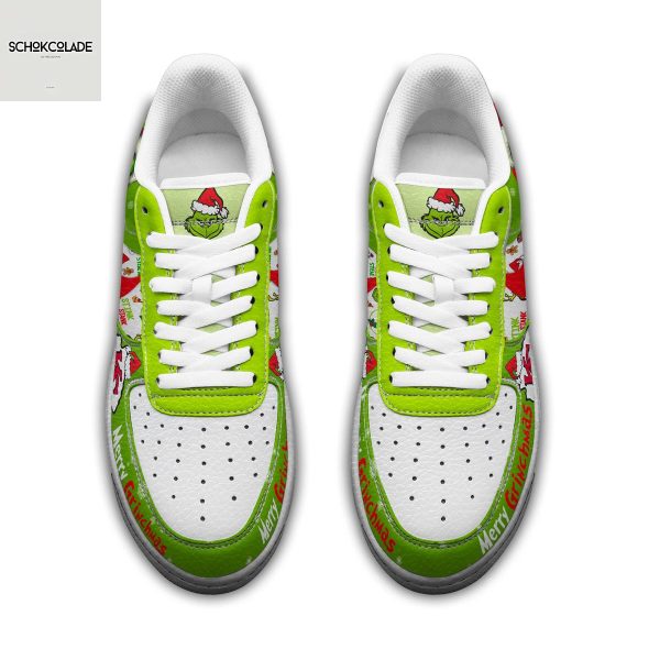 Kansas City Chiefs Merry Grinchmas Air Force 1 Shoes