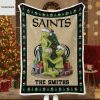 New England Patriots Funny Grinch Kiss Ass Christmas Blanket Quilt