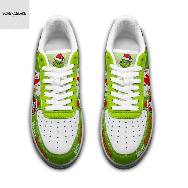 San Francisco 49ers Merry Grinchmas Air Force 1 Shoes