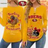 Tampa Bay Buccaneers Thanksgiving Turkey And Touchdowns Long Sleeve Shirt