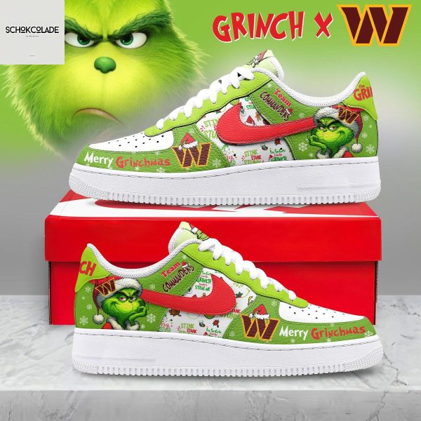 Washington Commanders Merry Grinchmas Air Force 1 Shoes