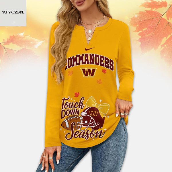 Washington Commanders Thanksgiving Turkey And Touchdowns Long Sleeve Shirt