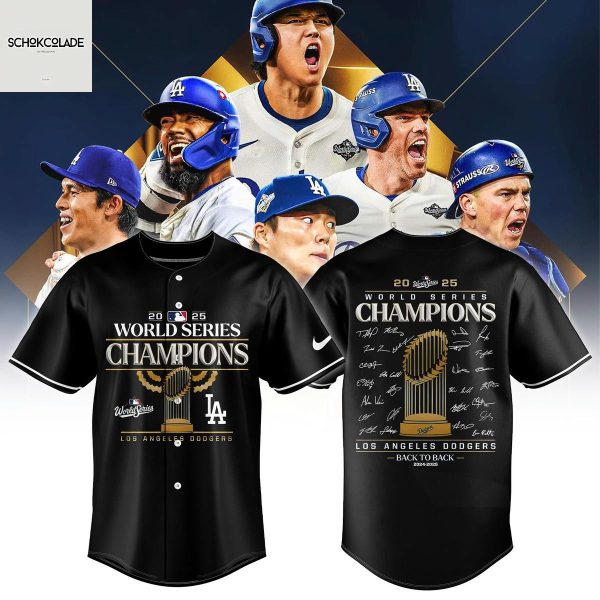 Los Angeles Dodgers 2025 World Series Champions Baseball Jersey