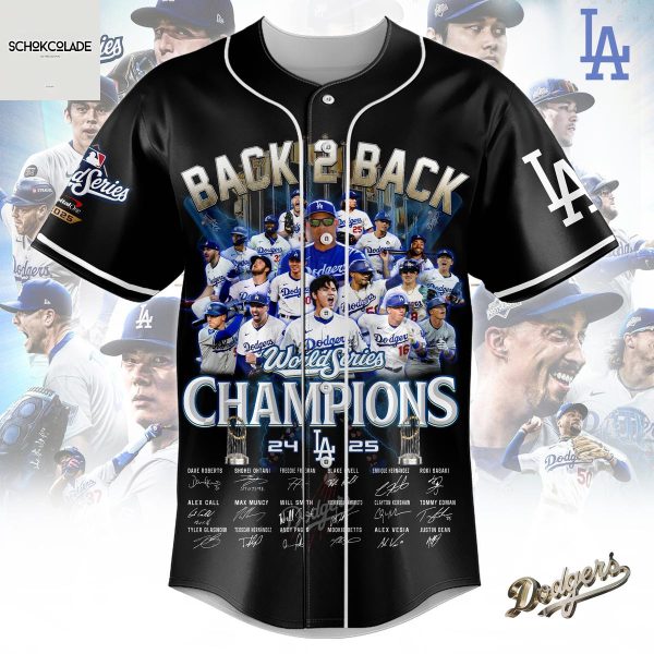 Los Angeles Dodgers Back To Back World Series Champions 2025 Jersey