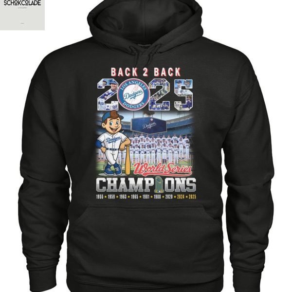 Los Angeles Dodgers Back To Back World Series Champions 2025 T Shirt